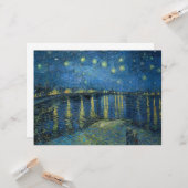 Sterrennacht over de Rijn (door van Gogh) Kaart (Voorkant / Achterkant in situ)