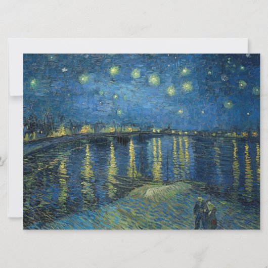 Sterrennacht over de Rijn (door van Gogh) Kaart (Voorkant)