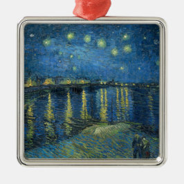 Sterrennacht over de Rijn (door van Gogh) Metalen Ornament
