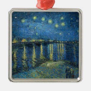 Sterrennacht over de Rijn (door van Gogh) Metalen Ornament