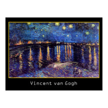 Sterrennacht over de Rijn door Van Gogh