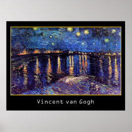 Sterrennacht over de Rijn door Van Gogh Poster