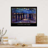 Sterrennacht over de Rijn door Van Gogh Poster (Keuken)