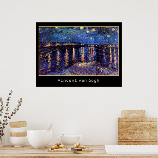 Sterrennacht over de Rijn door Van Gogh Poster (Keuken)