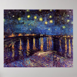 Sterrennacht over de Rijn door Van Gogh Poster