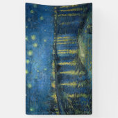 Sterrennacht over de Rijn (door van Gogh) Spandoek (Verticaal)