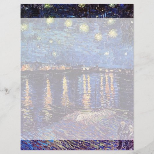 Sterrennacht over de Rijn, door Vincent van Gogh. (Voorkant)