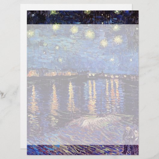 Sterrennacht over de Rijn, door Vincent van Gogh. (Voorkant / Achterkant)