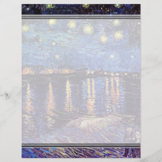 Sterrennacht over de Rijn, door Vincent van Gogh. (Voorkant)