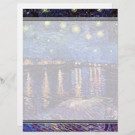Sterrennacht over de Rijn, door Vincent van Gogh. (Voorkant / Achterkant)