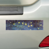 Sterrennacht over de Rijn door Vincent van Gogh Bumpersticker (Op auto)