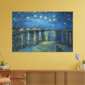 Sterrennacht over de Rijn door Vincent van Gogh Canvas Afdruk (Insitu (Woonkamer))