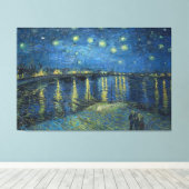 Sterrennacht over de Rijn door Vincent van Gogh Canvas Afdruk (Insitu (Houten vloer))