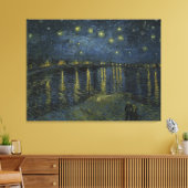 Sterrennacht over de Rijn door Vincent Van Gogh Canvas Afdruk (Insitu (Woonkamer))