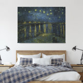 Sterrennacht over de Rijn door Vincent Van Gogh Canvas Afdruk (Insitu (Slaapkamer))