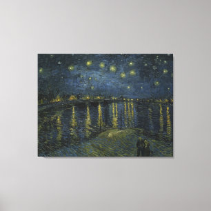 Sterrennacht over de Rijn door Vincent Van Gogh Canvas Afdruk