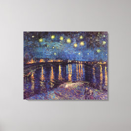 Sterrennacht over de Rijn door Vincent van Gogh Canvas Afdruk