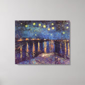 Sterrennacht over de Rijn door Vincent van Gogh Canvas Afdruk (Voorkant)