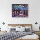 Sterrennacht over de Rijn door Vincent van Gogh Canvas Afdruk (Insitu (Slaapkamer))