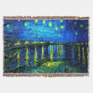 Sterrennacht over de Rijn door Vincent Van Gogh Deken
