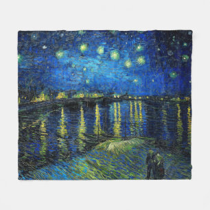 Sterrennacht over de Rijn door Vincent Van Gogh Fleece Deken