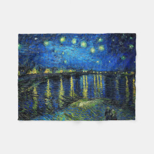 Sterrennacht over de Rijn door Vincent Van Gogh Fleece Deken