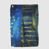 Sterrennacht over de Rijn door Vincent Van Gogh Golfhanddoek (Voorkant)
