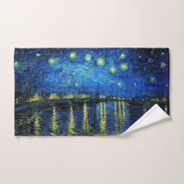 Sterrennacht over de Rijn door Vincent Van Gogh Handdoek
