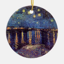 Sterrennacht over de Rijn door Vincent van Gogh Keramisch Ornament