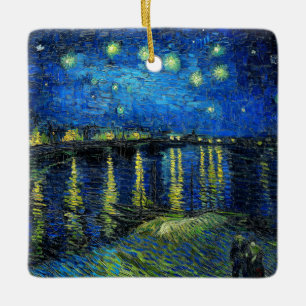 Sterrennacht over de Rijn door Vincent Van Gogh Keramisch Ornament