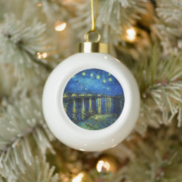 Sterrennacht over de Rijn door Vincent Van Gogh Keramische Bal Ornament