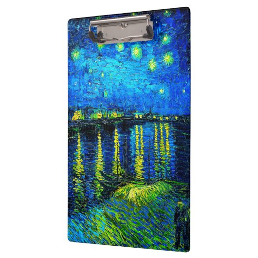 Sterrennacht over de Rijn door Vincent Van Gogh Klembord (Links)