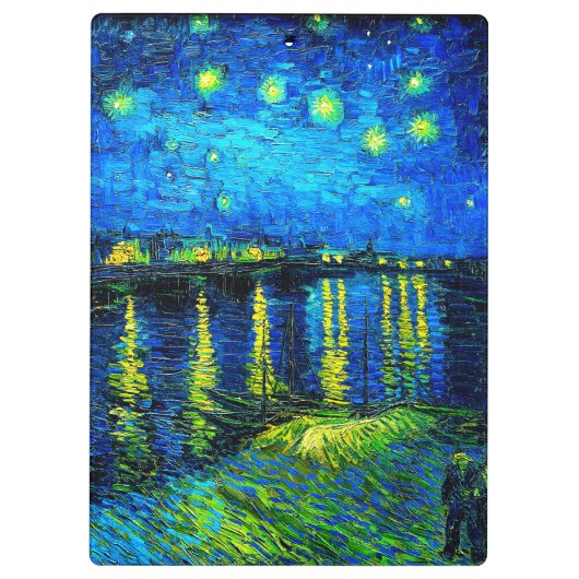 Sterrennacht over de Rijn door Vincent Van Gogh Klembord (Achterkant)