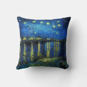 Sterrennacht over de Rijn door Vincent Van Gogh Kussen (Achterkant)