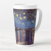 Sterrennacht over de Rijn door Vincent van Gogh Latte Mok (Rechterhoek)
