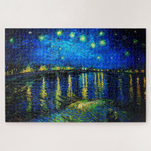 Sterrennacht over de Rijn door Vincent Van Gogh Legpuzzel