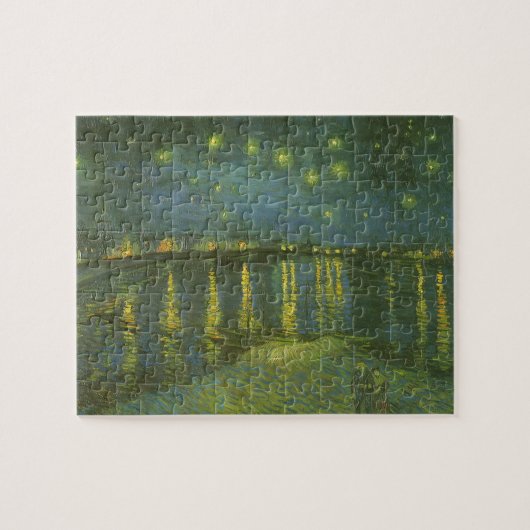 Sterrennacht over de Rijn door Vincent van Gogh Legpuzzel (Horizontaal)