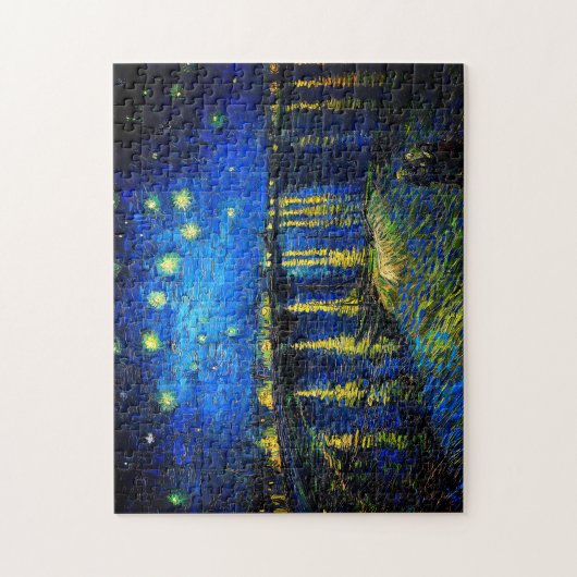 Sterrennacht over de Rijn door Vincent Van Gogh Legpuzzel (Verticaal)