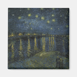 Sterrennacht over de Rijn door Vincent Van Gogh Magneet