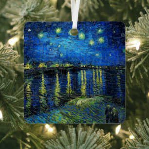 Sterrennacht over de Rijn door Vincent Van Gogh Metalen Ornament