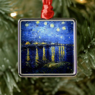 Sterrennacht over de Rijn door Vincent van Gogh Metalen Ornament