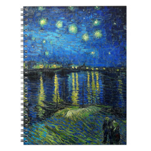 Sterrennacht over de Rijn door Vincent Van Gogh Notitieboek