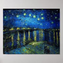 Sterrennacht over de Rijn door Vincent Van Gogh Poster
