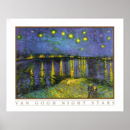 Sterrennacht over de Rijn door Vincent Van Gogh Poster (Voorkant)