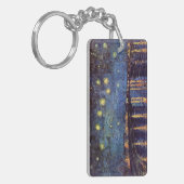 Sterrennacht over de Rijn door Vincent van Gogh Sleutelhanger (Voorkant Links)