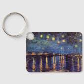 Sterrennacht over de Rijn door Vincent van Gogh Sleutelhanger (Achterkant)