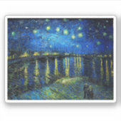 Sterrennacht over de Rijn door Vincent Van Gogh Sticker (Voorkant)