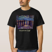 Sterrennacht over de Rijn door Vincent van Gogh T-shirt (Voorkant)
