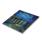 Sterrennacht over de Rijn door Vincent Van Gogh Tegeltje (Zijkant)