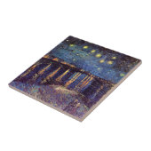 Sterrennacht over de Rijn door Vincent van Gogh Tegeltje (Zijkant)